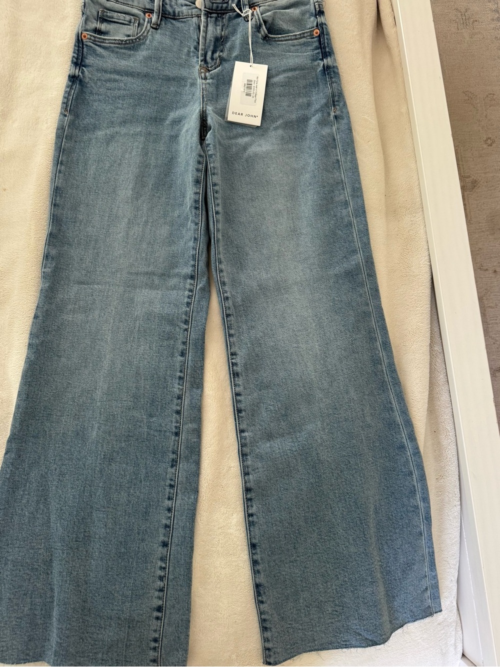Dear John Light Blue Flare Jeans - High Rise Wide Leg